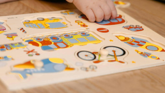 Matching fruits puzzle toy for kids, perfect for learning and improving coordination skills.