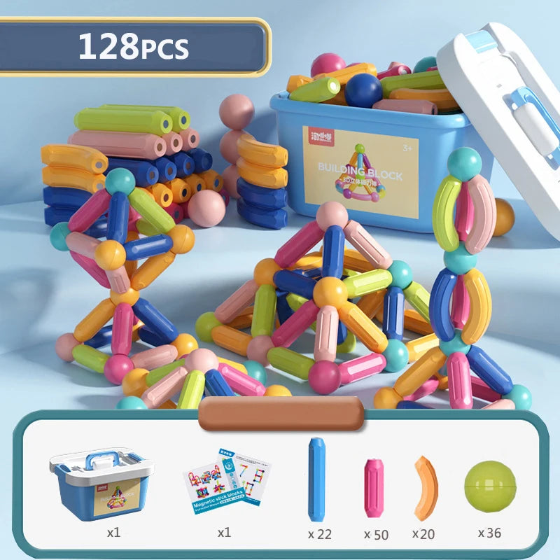 128 pieces InnoPlay Magnetic Blocks myHelestia