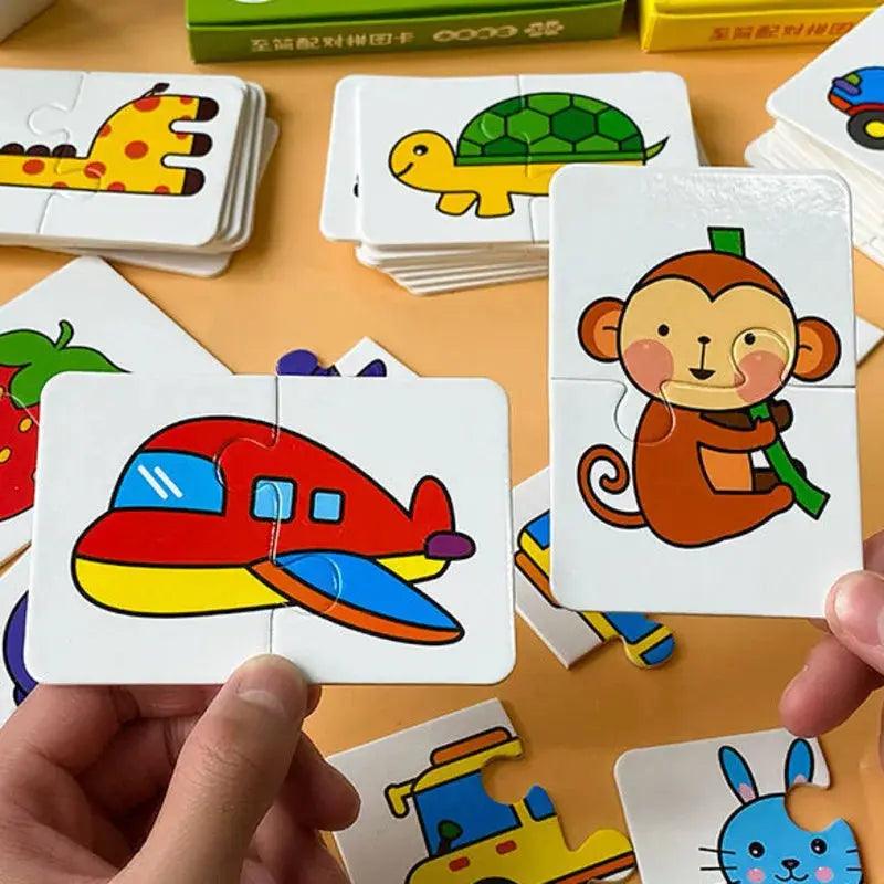 Brainy Buddies: 32 Pack Montessori Match & Learn Cards My Helestia