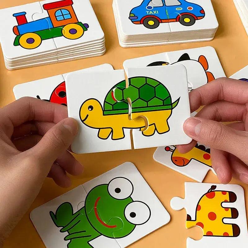 Brainy Buddies: 32 Pack Montessori Match & Learn Cards My Helestia