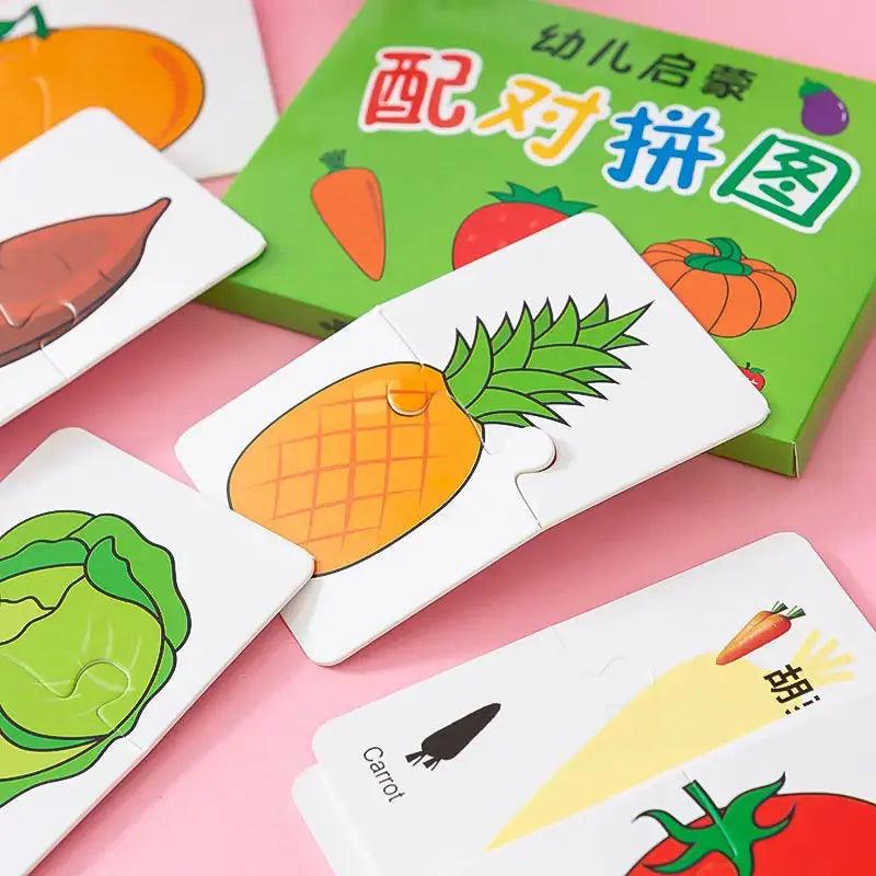 Brainy Buddies: 32 Pack Montessori Match & Learn Cards My Helestia