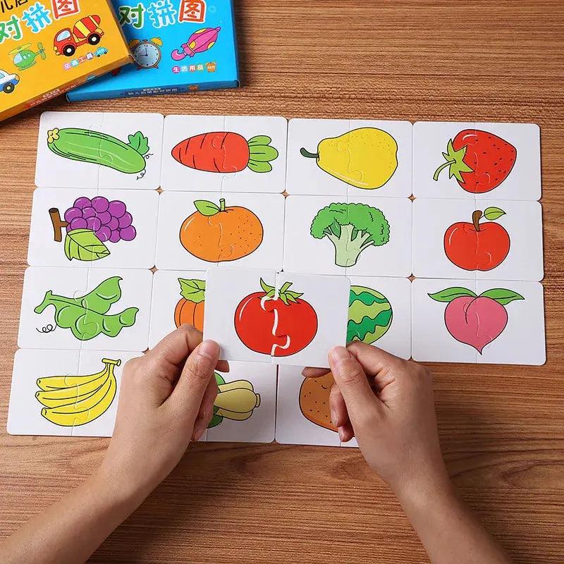 Brainy Buddies: 32 Pack Montessori Match & Learn Cards My Helestia