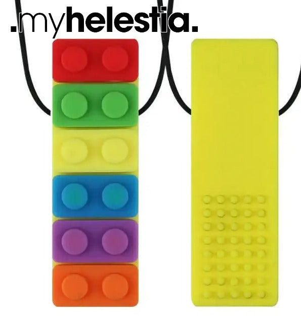 Rainbow Chewy Sensory Necklace yellow