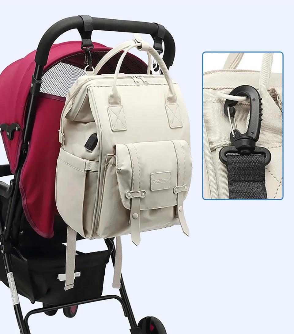 Dual-Layer Waterproof Maternity Backpack with USB My Helestia