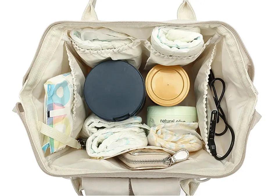 Dual-Layer Waterproof Maternity Backpack with USB My Helestia