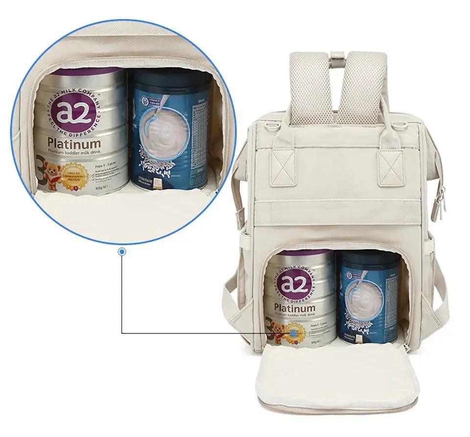 Dual-Layer Waterproof Maternity Backpack with USB My Helestia