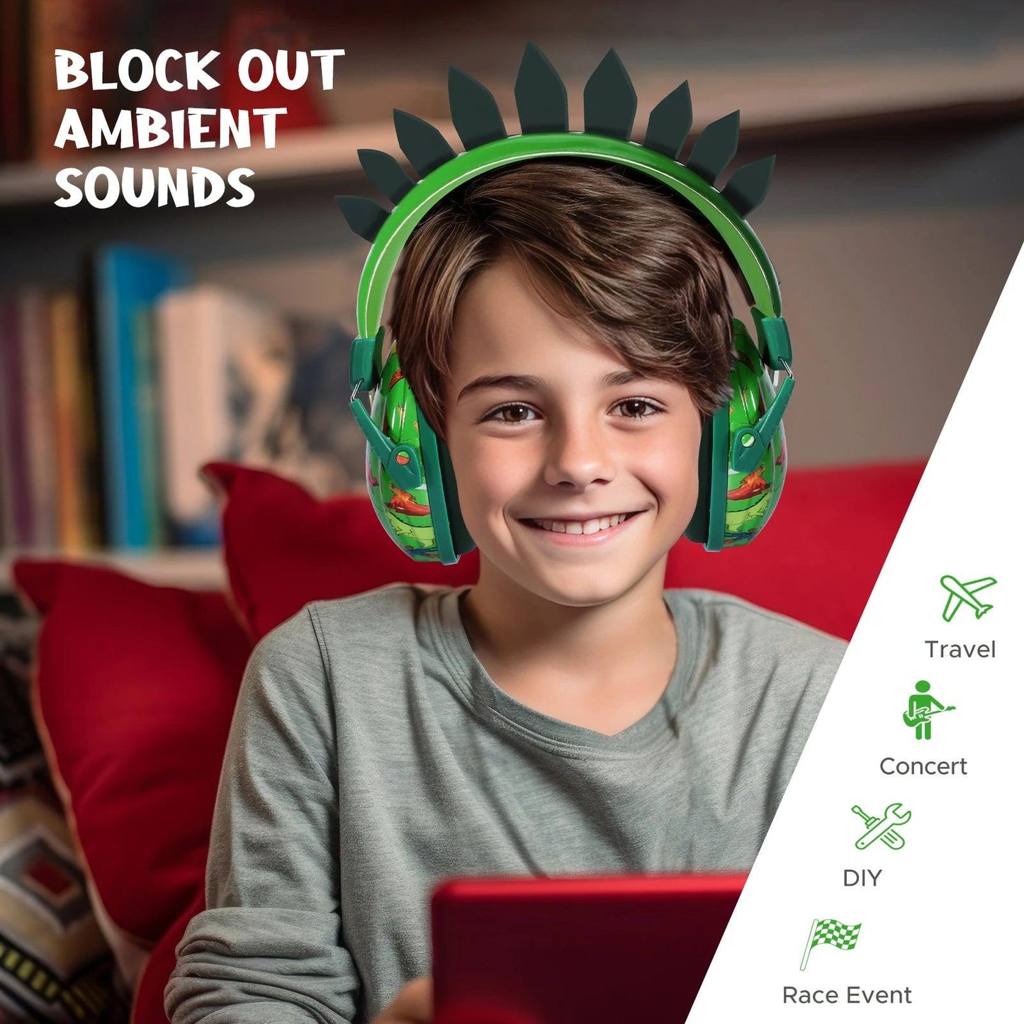 child using EarBloom Kids Earmuffs myHelestia