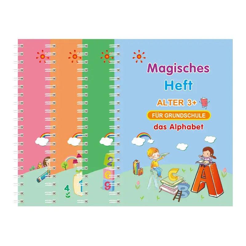 4-German-Books Enchanted Alphabet Magic Writing Set (German) My Helestia