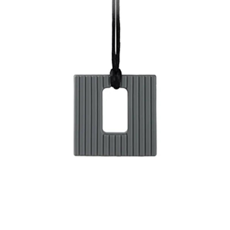 Gray Square Silicone Chewable Toy myHelestia