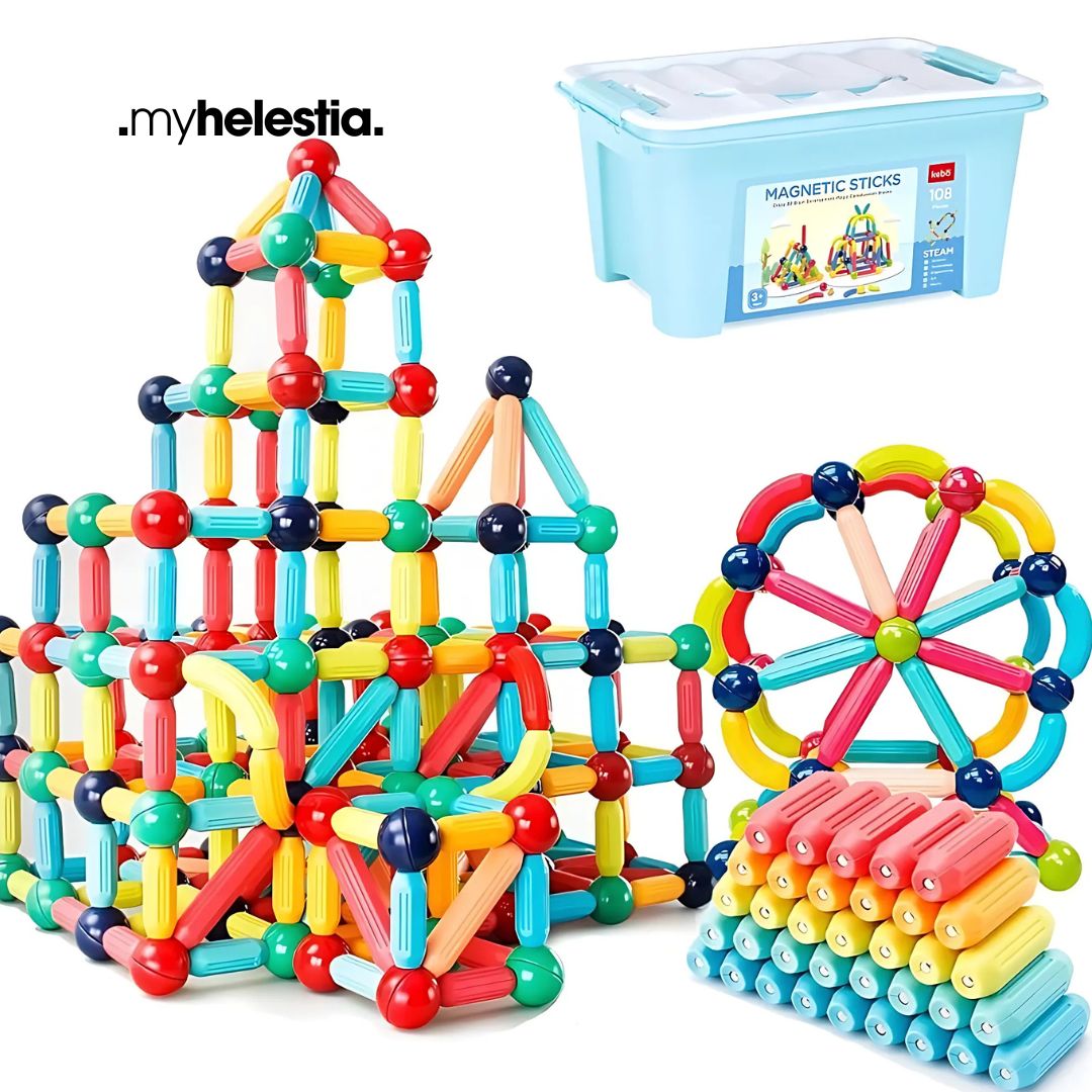 InnoPlay Magnetic Blocks packaging and contents - 108 pieces