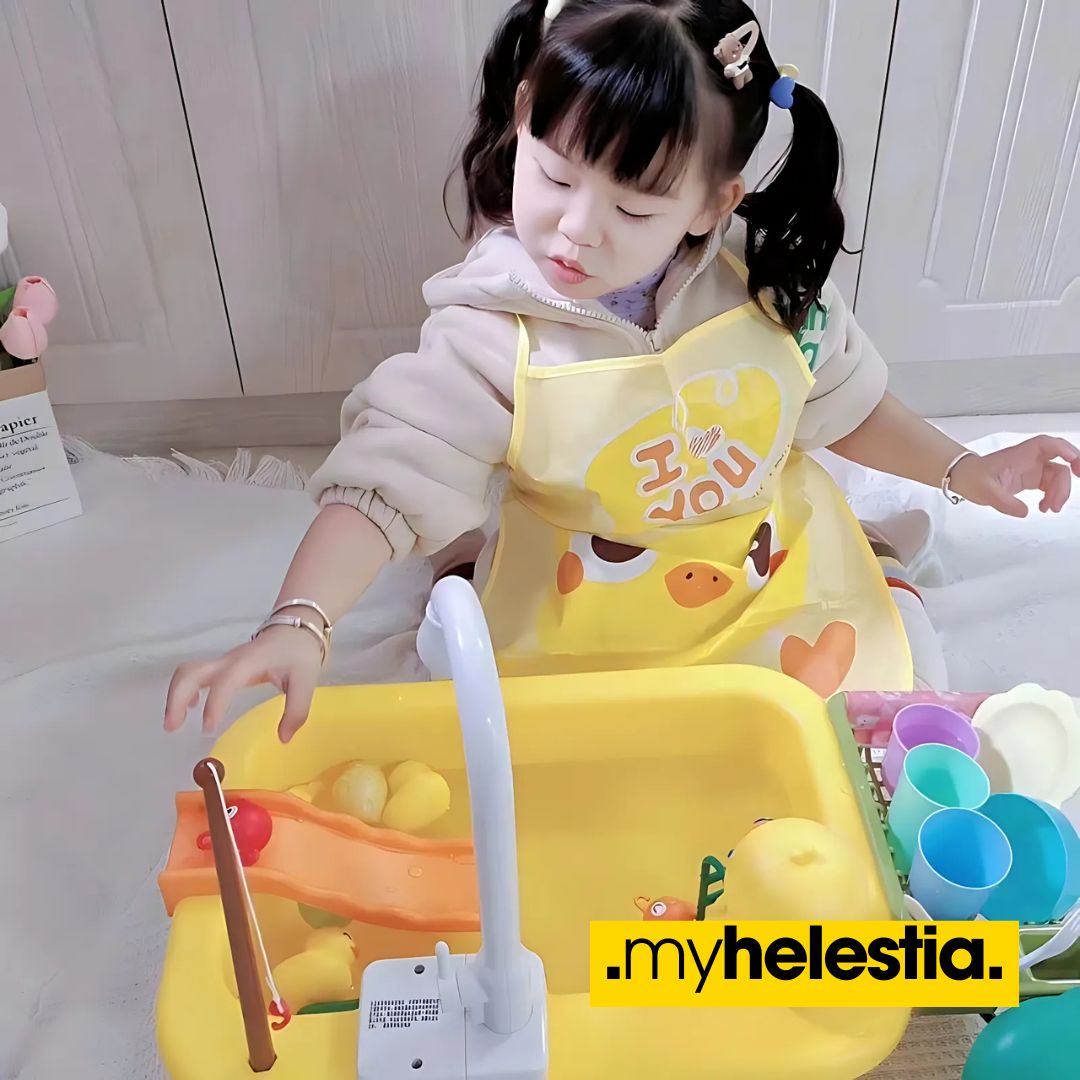 child playing with toy