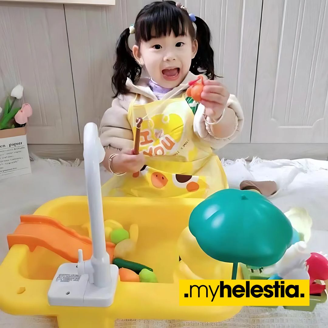 child playing with toy