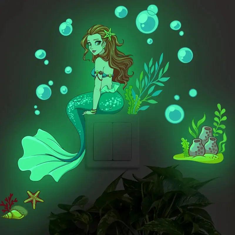 Mermaid-in-the-ocean Magical Twilight Wall Stickers My Helestia