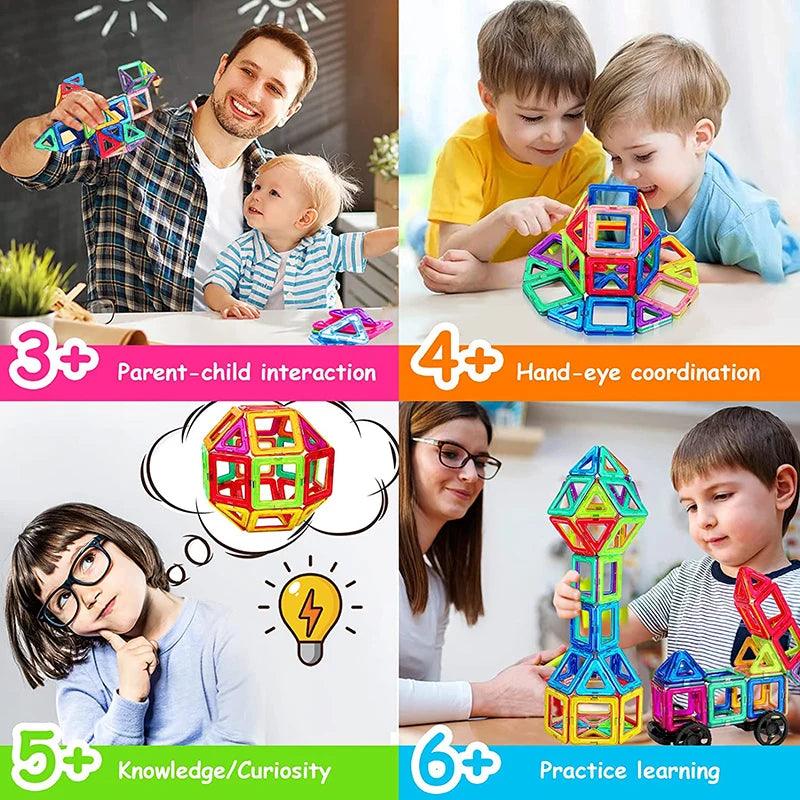 Magnetic WonderBlocks: The Ultimate Kids' Building Kit myHelestia