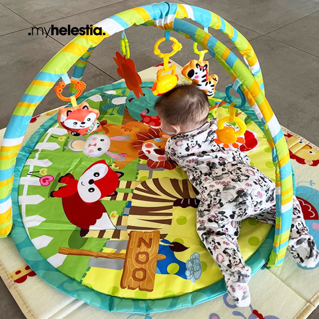 child playing with toy