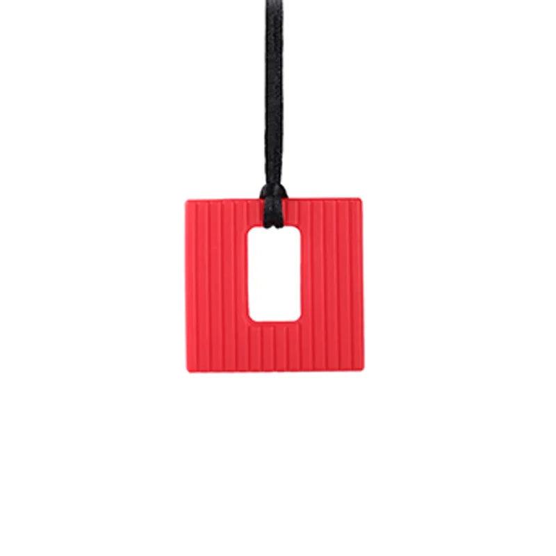 Red Square Silicone Chewable Toy myHelestia