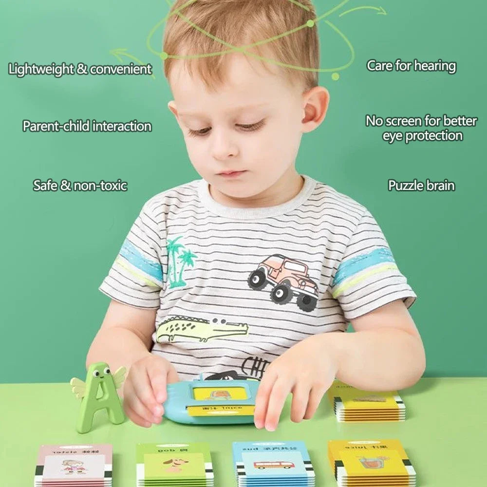 child playing with the toy