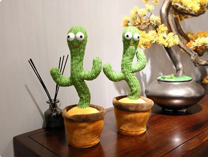 Groovy Glow Dancing Cactus on a table