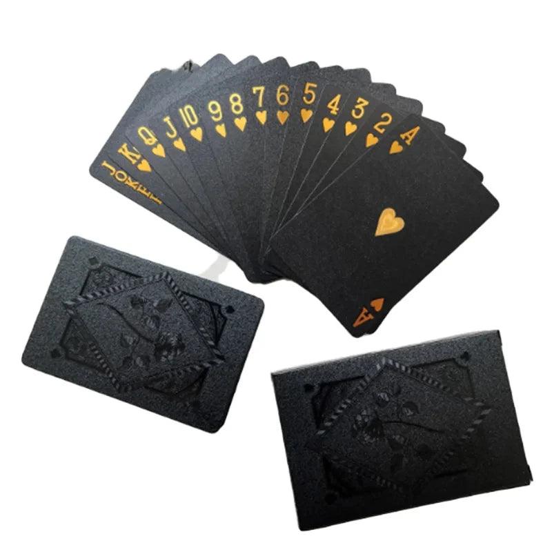Light-Gray Luxe Black & Gold Poker Deck myHelestia