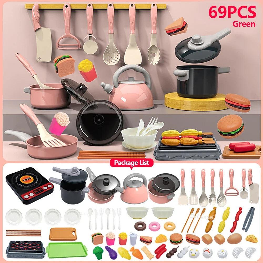 69PCS-Pink Mini MasterChef Kitchen Playset myHelestia
