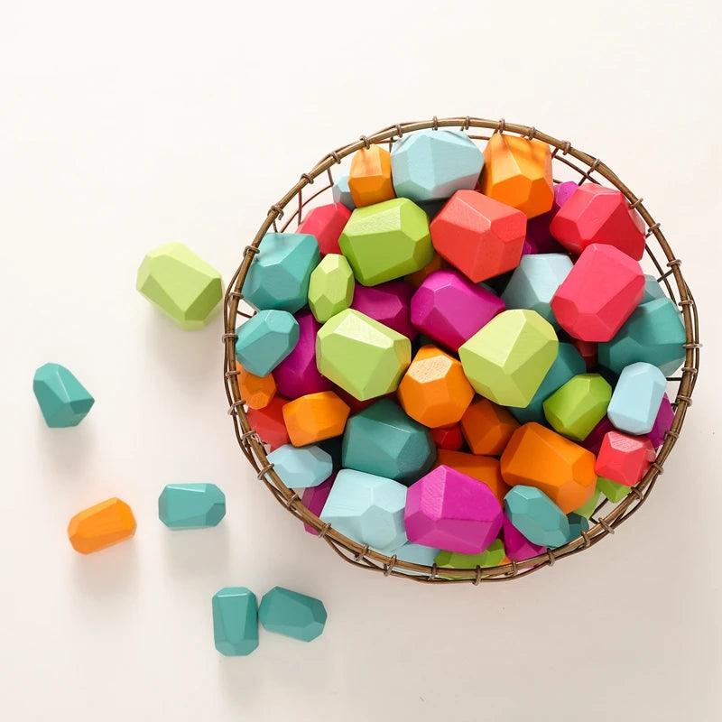 Colorful Montessori Balance Stones myHelestia