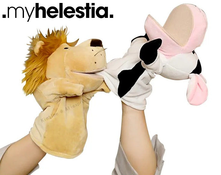 lion and cow playing