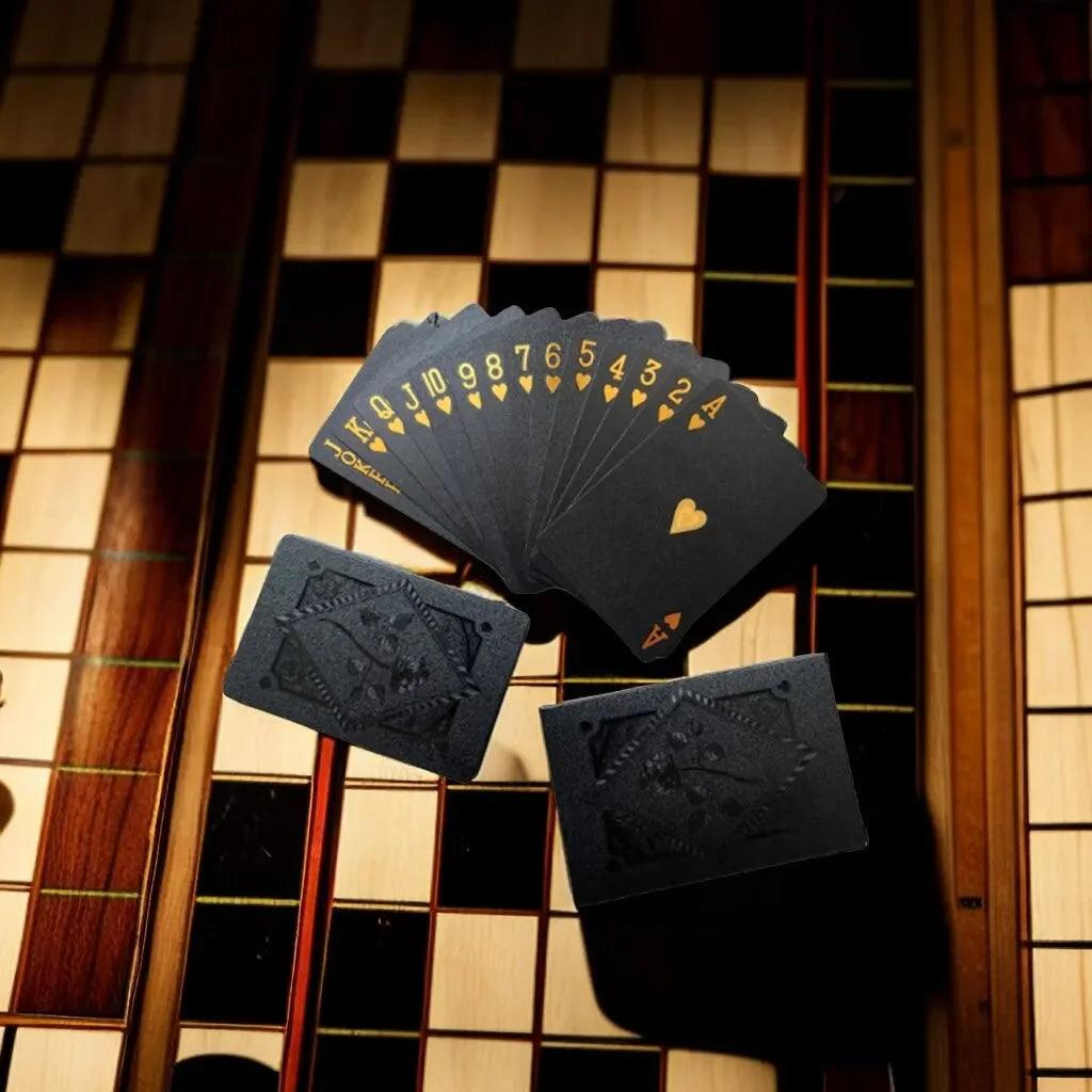 Luxe Black & Gold Poker Deck myHelestia