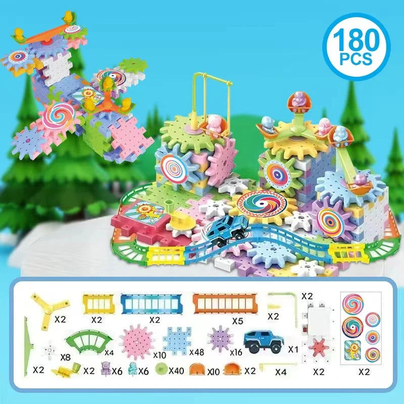 SpinTastic Building Kit 180 pieces content