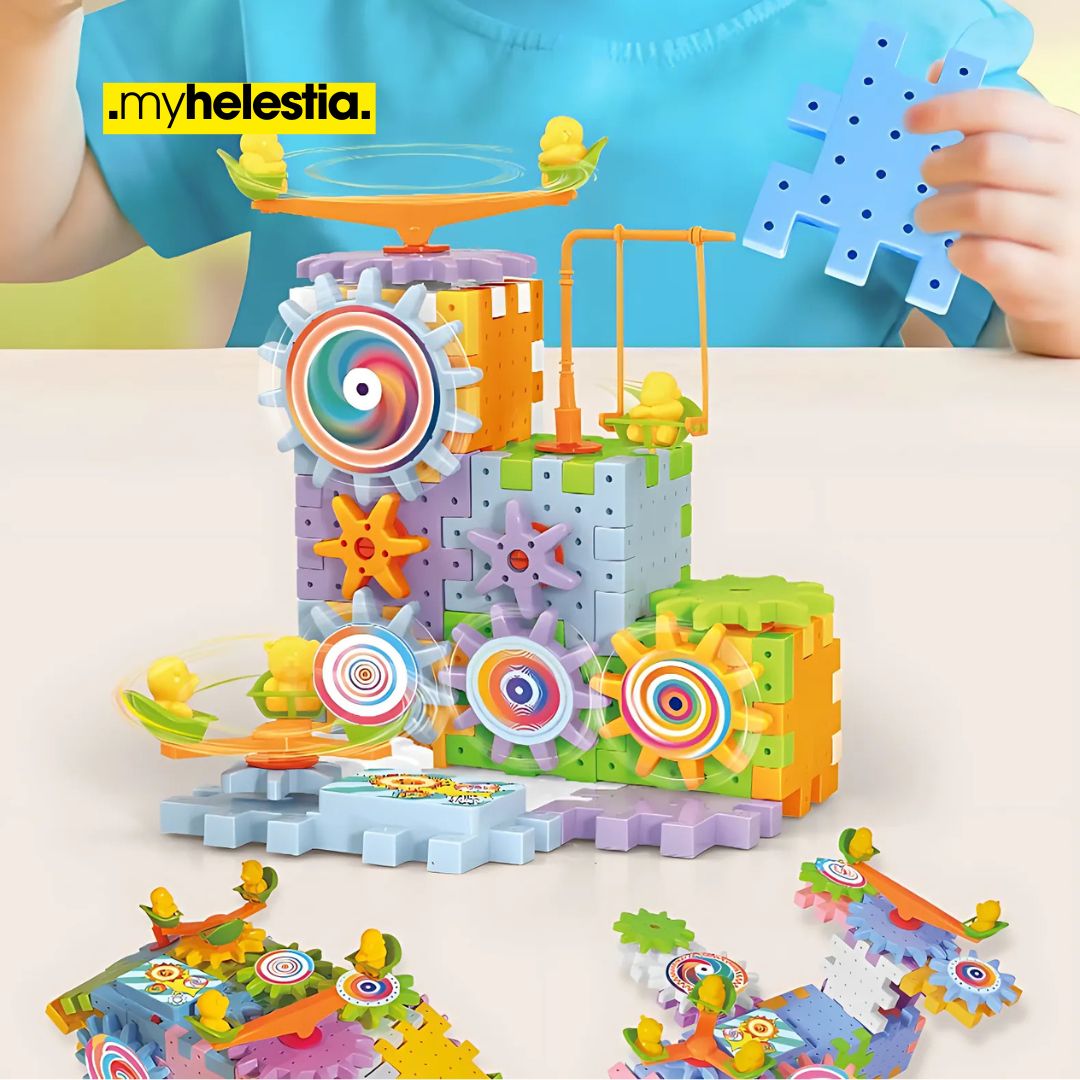 child playing with product