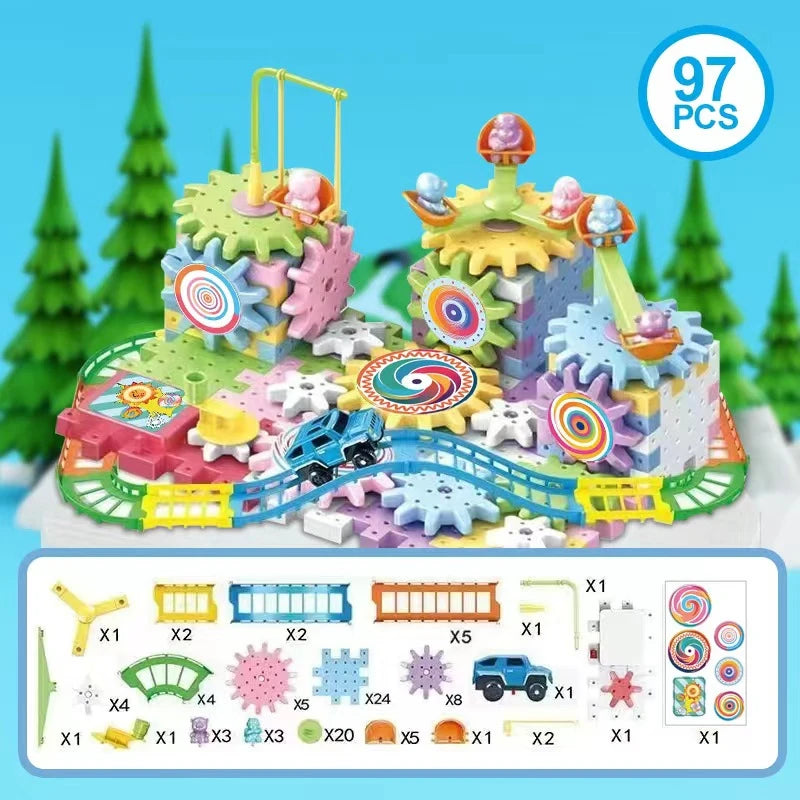 SpinTastic Building Kit 97 pieces content