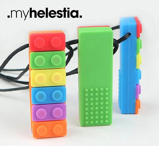 Rainbow Chewy Sensory Necklace myHelestia 