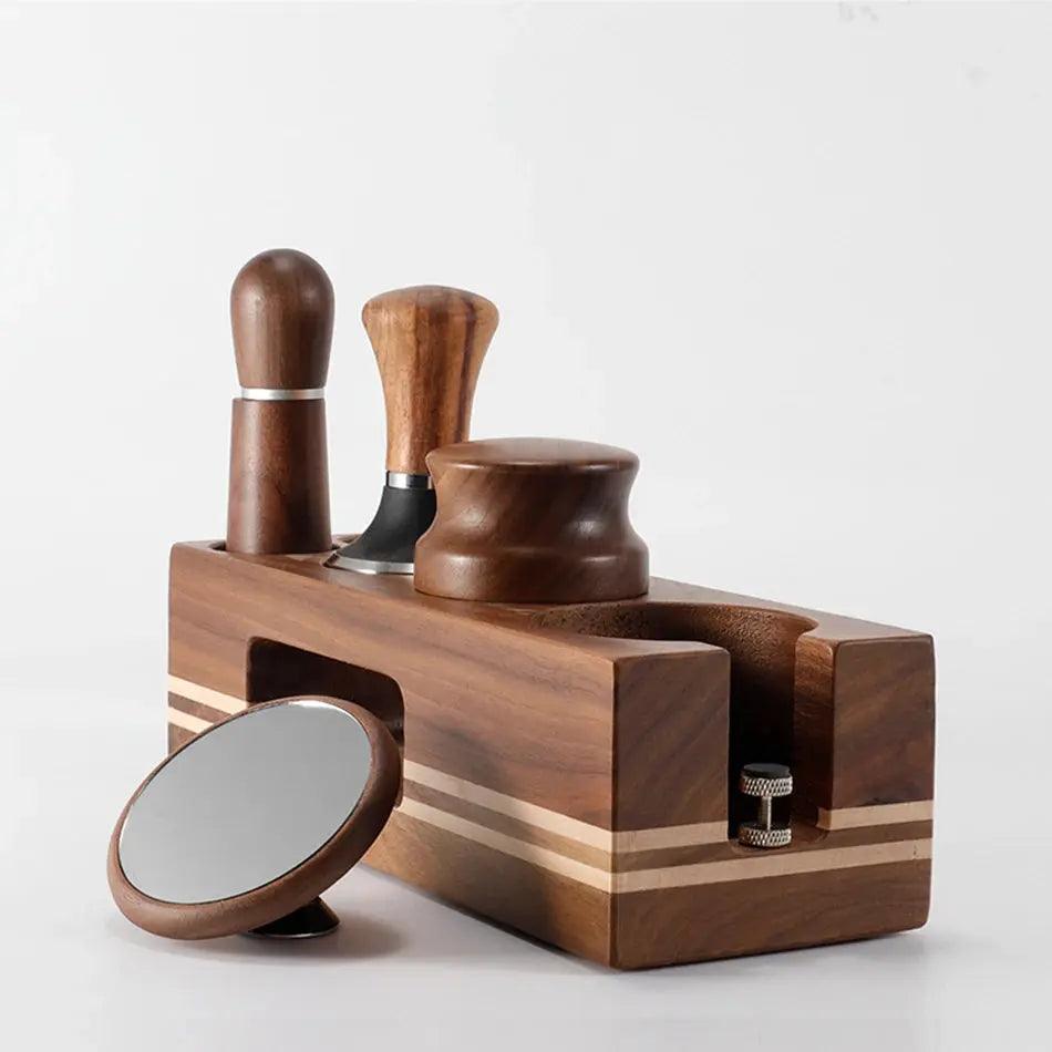 BaristaCraft Walnut & Beech Wood Coffee Holder My Helestia 