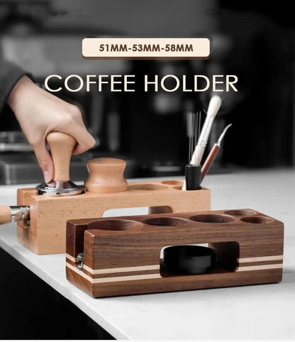 BaristaCraft Walnut & Beech Wood Coffee Holder My Helestia 