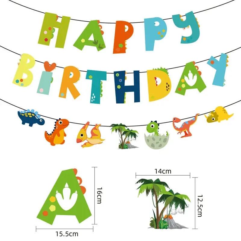 Dino Party Deluxe Happy Birthday Banner My Helestia 