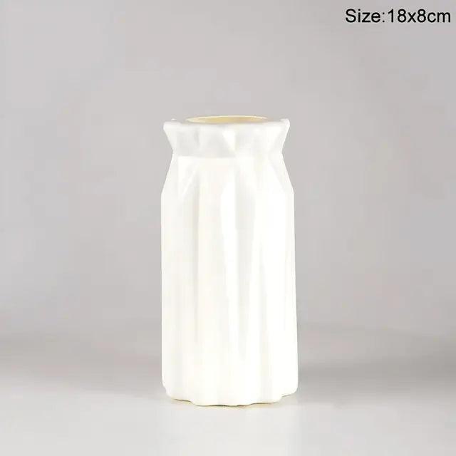 Nordic-Bliss-Geometric-Vase-White Elegant and Modern Nordic Flower Vase My Helestia 