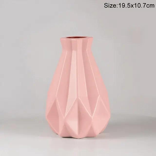 Nordic-Gem-Faceted-Vase-Pink Elegant and Modern Nordic Flower Vase My Helestia 