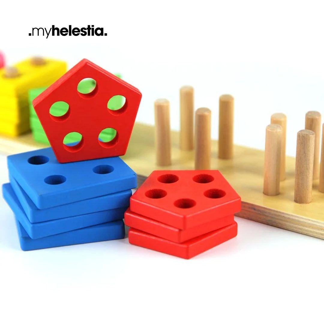 close up GeoShape Stacker myHelestia 