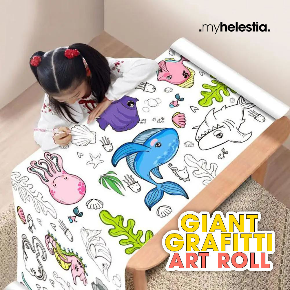 Giant Graffiti Art Roll for Kids myHelestia 