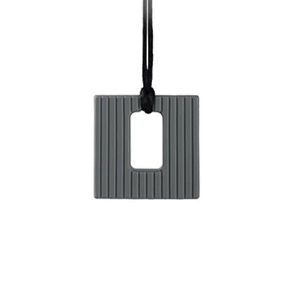 Gray Square Silicone Chewable Toy myHelestia 