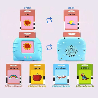 Toy front and back, with card sizes in display