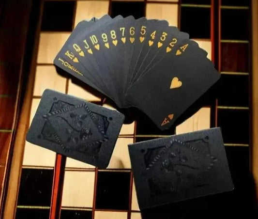 Luxe Black & Gold Poker Deck myHelestia 