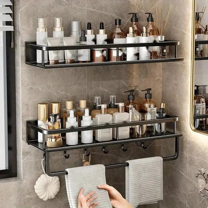 Luxe Brushed Gold Bathroom Shelf My Helestia 