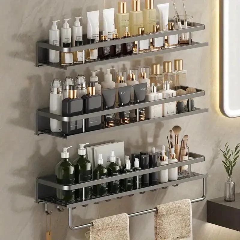 Luxe Brushed Gold Bathroom Shelf My Helestia 