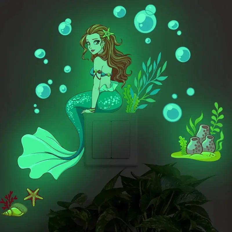 Mermaid-in-the-ocean Magical Twilight Wall Stickers My Helestia 