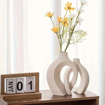 Modern Hollow Ceramic Vase Set for Elegant Home Décor My Helestia 