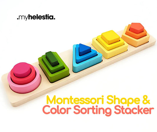 Montessori Shape & Color Sorting Stacker myHelestia cover image