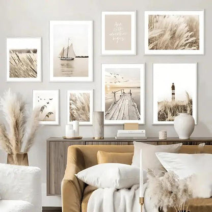 Living Room with Nordic Modern Wall Art Decor | MyHelestia