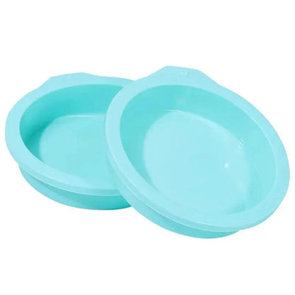 Blue 4 inches set of 2 - Perfect Bake Silicone Cake Pan Set - myHelestia