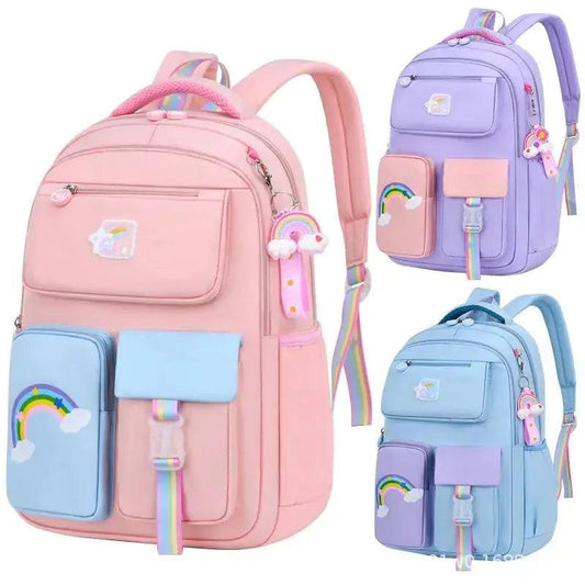 All options of the Rainbow Macaron Backpack for girls in school - myHelestia