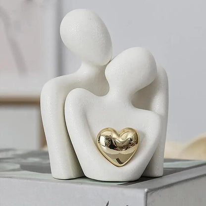 White Eternal Embrace Ceramic Sculpture My Helestia 